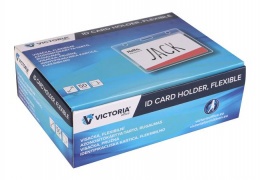 Azonosítókártya tartó, 105x65 mm, hajlékony, fekvő, VICTORIA OFFICE