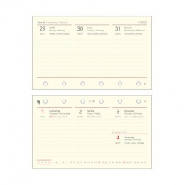 Kalendárium betét, tervező, heti, "S", SATURNUS, chamois 2026