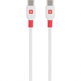 USB kábel, USB-C - USB-C, 1,2m, SKROSS, fehér